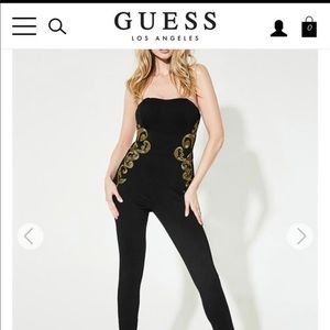 Women's Sleeveless Guess Embroidered Jumpsuit
